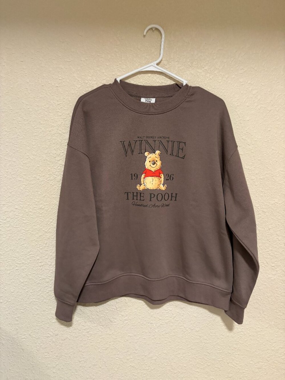 Disney Primark Winnie the Pooh Brown Sweatshirt M Graphic Crewneck